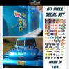 Funny Parody Vinyl Decals Stickers for RC car Truck - 80pc Set - Made for/COMPATABLE with: Axial SCX10 II Arrma Outcast Losi 5T 8ight Traxxas Xmaxx Trailfinder view 1