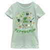 Harry Potter Girl's Slytherin Doodle T-Shirt, Mint, X-Small view 1
