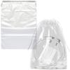PUREVACY Clear Plastic Drawstring Bags, 5 x 8 Inches. Pack of 1000 2-Mil Polyethylene Travel Bag for Shoes. Clear Drawstring Bag with Strong Cotton Drawstrings. Waterproof Dust Bags for Shoes view 1
