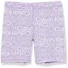 Calvin Klein Girls' Performance Bike Shorts, Soft & Stretchy with Flat Waistband & Snug Fit, Violet Tulip Logo, 16 view 1