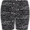Calvin Klein Girls' Performance Bike Shorts, Soft & Stretchy with Flat Waistband & Snug Fit, Black Logo Toss, 8-10 view 2