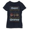 Harry Potter Girl's Chibi Intarsia T-Shirt, Navy, X-Large view 1