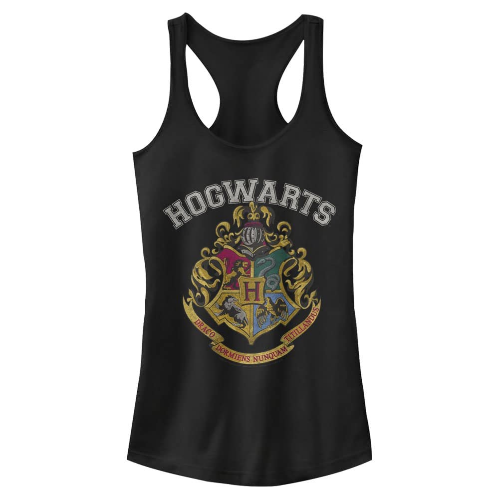 Harry Potter Warner Brothers and The Half-Blood Prince Vintage Logo Women's Fast Fashion Racerback Tank Top Black