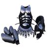 Nautical-Mart Medieval Roman King Leonidas 300 Spartan Helmet W/Black Plume + Muscle Body Armor Cuirass +Leather Leg Greaves Arm Bracer Halloween Costume LARP (Black Spartan Set) view 1