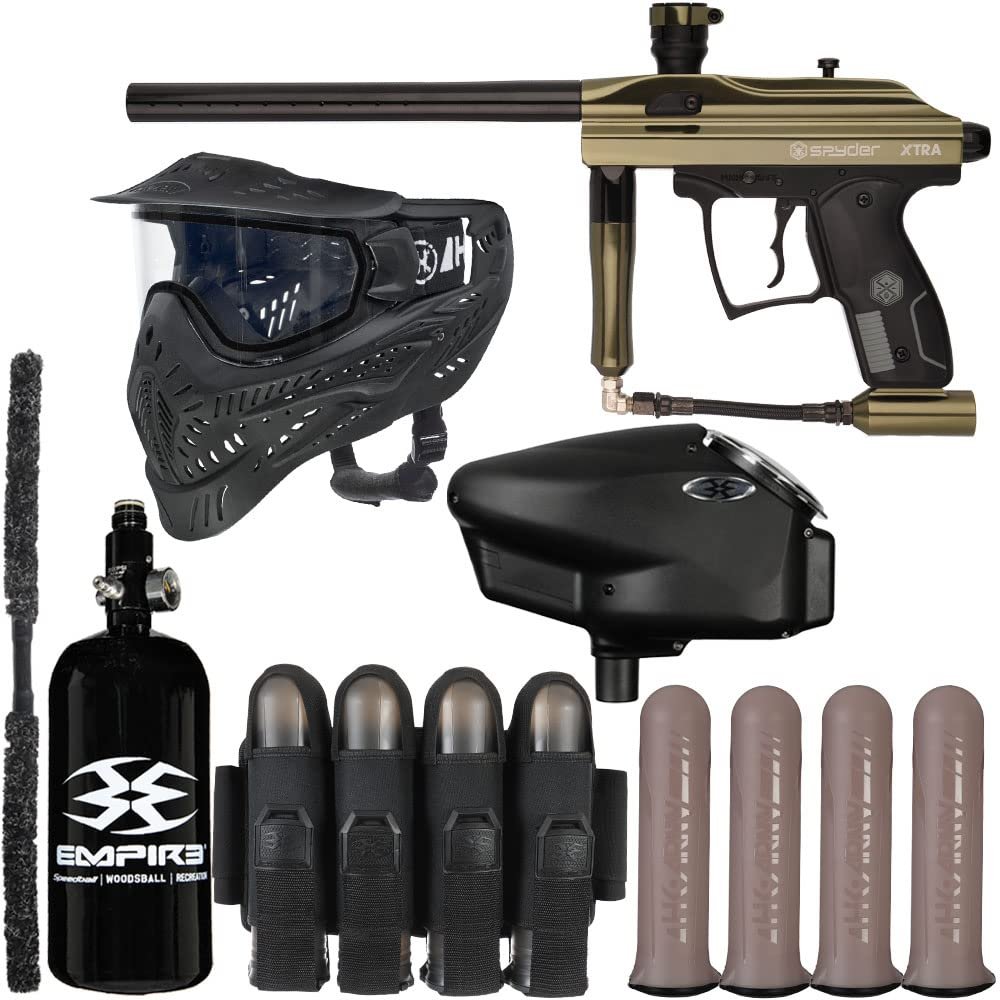 Action Village Kingman Spyder Xtra Vendetta Paintball Gun Package Kit (Gloss Olive)