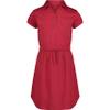 Nautica Girls' School Uniform Short Sleeve Polo Dress, Red Performance, 12-14 view 1