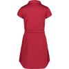 Nautica Girls' School Uniform Short Sleeve Polo Dress, Red Performance, 12-14 view 2