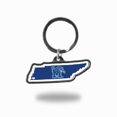 Rico Industries NCAA Memphis Tigers State Shape Keychain