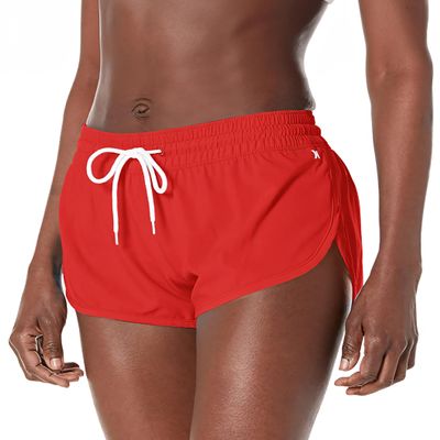 Hurley womens Phantom Solid 2.5" Boardshort Board Shorts, Red Pepper, Large US
