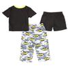 DC Comics Batman Logo and Camo Toddler Pajama Set, Black, 3T view 2