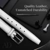 Access Denied Genuine Leather Dress Belts For Men - Mens Belt For Suits, Jeans, Uniform White Belt - Designed in the USA - Gifts For Men view 2