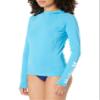 Hurley Women's Standard One and Only Long-Sleeve Rashguard, High Tide, X-Small view 1