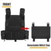 PETAC GEAR Laser-Cutting Vest for Men Cosplay  Quick Release Modular Lightweight MOLLE Weighted Training Vests. (BK) view 2