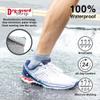 DRYMILE Active Waterproof Socks, Breathable Cushioned Running, Hiking, Winter Waterproof Socks for Men & Women - Ankle (Small, Grey/Green) view 3