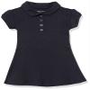 Nautica Girls' School Uniform Short Sleeve Polo Dress, Navy/Princess Seam, 2T view 1