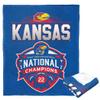 Northwest NCAA Kansas Jayhawks Unisex-Adult Kansas Jayhawks 2022 National Basketball Champions Silk Touch Throw Blanket, 50" x 60", Leader view 1