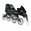 Inline Speed Skates Adult for Women and Mens, Professional Fitness Skating Roller Skates, High Performance Racing Skates, Unisex Black (Blackwhite, US 7.5 / EU 40) view 2
