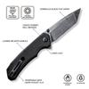 CIVIVI Brazen Pocket Knife,3.5-Inch Tanto Damascus Folding Knife, Micarta Outdoor Camping Hiking Knife with Thumb Studs and Flipper Opener,Unique Tool Gift for EDC Men Women C2023DS-1 view 2