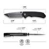 CIVIVI Brazen Pocket Knife,3.5-Inch Tanto Damascus Folding Knife, Micarta Outdoor Camping Hiking Knife with Thumb Studs and Flipper Opener,Unique Tool Gift for EDC Men Women C2023DS-1 view 3