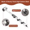 Kosibate Bushcraft Gear, Hand Auger Wrench for Easy Wood Drilling - Settlers Wrench and Bushcraft Tools Perfect for Camping and Woodworking Tasks-Scotch Eye Wood Drill with Leather Case Brown. view 3