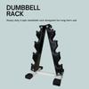 Ader Octagon Rubber Dumbbell Set Space Saving great for Muscle Toning essential Grip w/Rack, 4 Pairs view 4