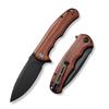 CIVIVI Folding Pocket Knife- Praxis Flipper Liner Lock Knife, 3.75" Black Stonewashed Blade with Cuibourtia Wood Handles, Reversible Clip for Everyday Carry Outdoor Use C803H view 1