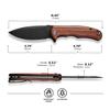 CIVIVI Folding Pocket Knife- Praxis Flipper Liner Lock Knife, 3.75" Black Stonewashed Blade with Cuibourtia Wood Handles, Reversible Clip for Everyday Carry Outdoor Use C803H view 3