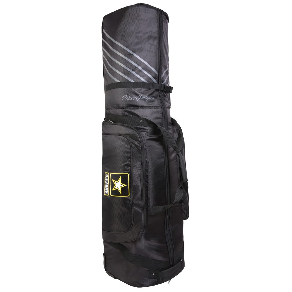 US Army by MacGregor Golf Wheeled Padded Golf Clubs Travel Cover, Black