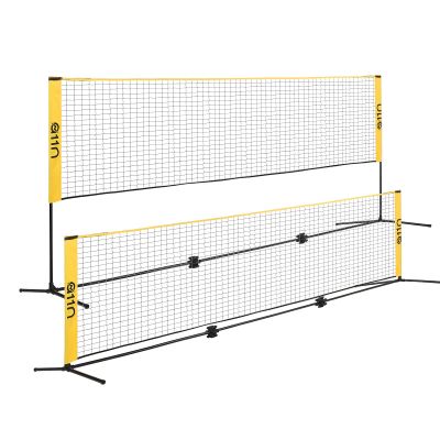 A11N SPORTS 14ft Badminton Pickleball Net - Height Adjustable for Junior Tennis, Soccer Tennis & Kids Volleyball - Portable for Indoor & Outdoor Play