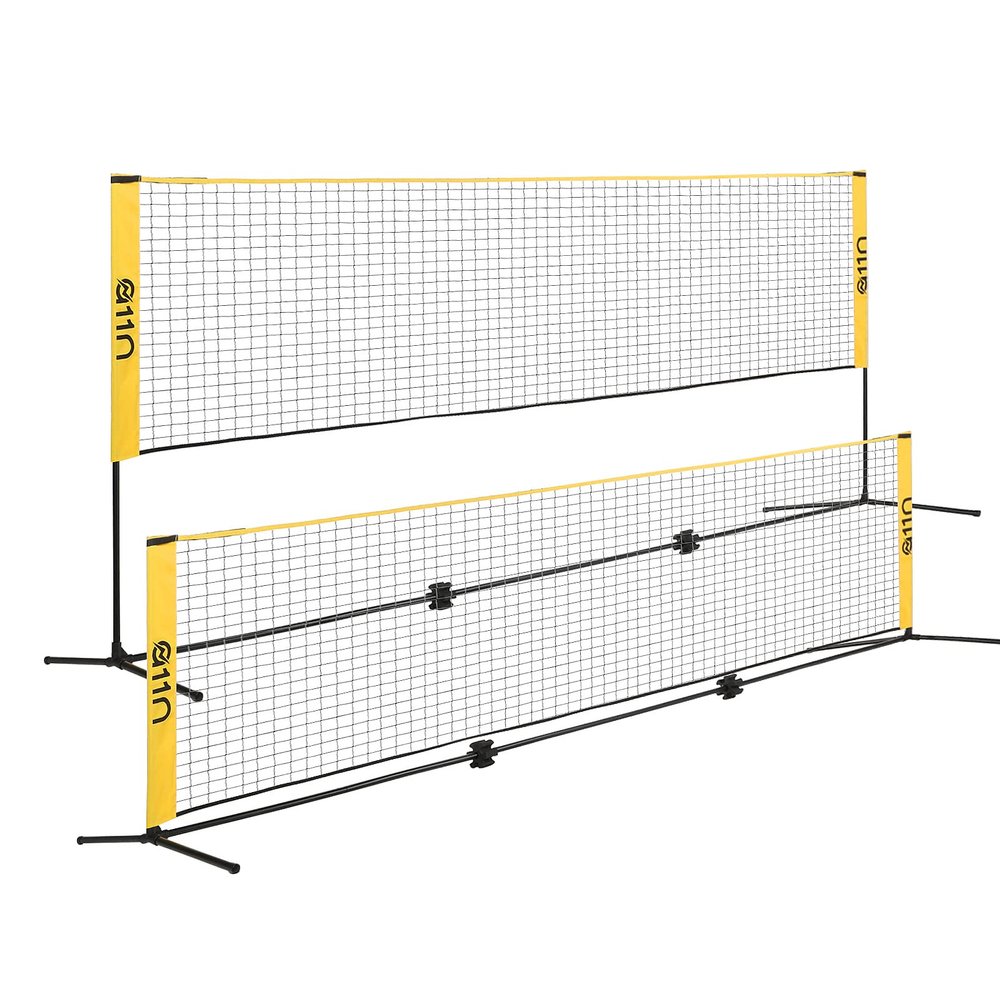 A11N SPORTS 14ft Badminton Pickleball Net - Height Adjustable for Junior Tennis, Soccer Tennis & Kids Volleyball - Portable for Indoor & Outdoor Play