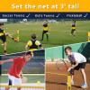 A11N SPORTS 14ft Badminton Pickleball Net - Height Adjustable for Junior Tennis, Soccer Tennis & Kids Volleyball - Portable for Indoor & Outdoor Play view 3