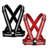 YUNLOVXEE Reflective Strap Safety Vest Gear - 2-10 Pack Adjustable High Visible Reflective Running Gear for Women Men Night (Black+Red) view 1