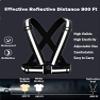 YUNLOVXEE Reflective Strap Safety Vest Gear - 2-10 Pack Adjustable High Visible Reflective Running Gear for Women Men Night (Black+Red) view 2