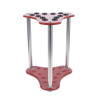 DNYSYSJ 12 Hole Pool Cue Rack Wood Billiard Pool Cue Rack Floor Standing Storage Holder