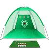 Aiwhlmn Golf Training Net 2/3m Adults Kids Folding Portable Golf Aids Cage Tent Mat Golf Hitting Nets Outdoor Trip Indoor Golf Clubs Putter Swing Trainer (3m Green) view 1