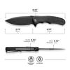 CIVIVI Folding Pocket Knife- Praxis Flipper Liner Lock Knife, 3.75" Black Stonewashed Blade with Micarta Handles, Reversible Clip for Everyday Carry Outdoor Use C803G view 3