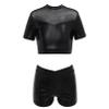 easyforever Kids Girls Dance Outfits Gymnastics Leotard Training Suit Sports Bra Crop Top with Shorts Set Black B 16 view 1