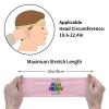 Custom Personalized Sport Headbands for Men & Women, Workout Sweatbands Stretchy Moisture Wicking Hairband Bandana Balaclava for Gym, Basketball, Running, Cycling, Yoga, Pink view 2