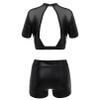easyforever Kids Girls Dance Outfits Gymnastics Leotard Training Suit Sports Bra Crop Top with Shorts Set Black B 10 view 2