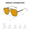 CHOWEI Retro Sunglasses  Oversized Metal Womens Sunglasses Women Polarized Sunglasses Unisex (Black Frame Yellow Lens) view 4