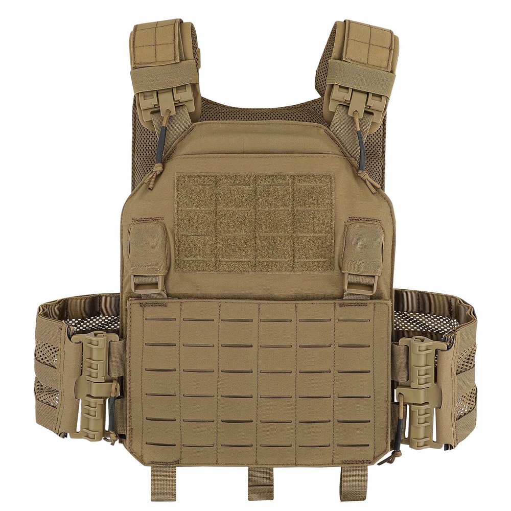 PETAC GEAR Laser-Cutting Vest for Men Cosplay Quick Release Modular Lightweight MOLLE Weighted Training Vests. (CB)