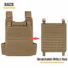 PETAC GEAR Laser-Cutting Vest for Men Cosplay  Quick Release Modular Lightweight MOLLE Weighted Training Vests. (CB) view 3