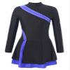 FEESHOW Kids Girls Long Sleeve Shiny Rhinestone Ballet Dance Dress for Leotard Gymnastic Performance Costume Blue 6 Years view 1