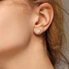 IEFWELL Earrings for Women - Stud Earrings Heart Initial A Letter Stud Earring Jackets, Hypoallergenic Earring for Piercing Gifts for Women Trendy Jewelry view 4