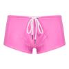 Agoky Men's Stretch Underwear Support Briefs with Drawstring Swim Bikini Hip Briefs Drawstring Pink 4X-Large view 3