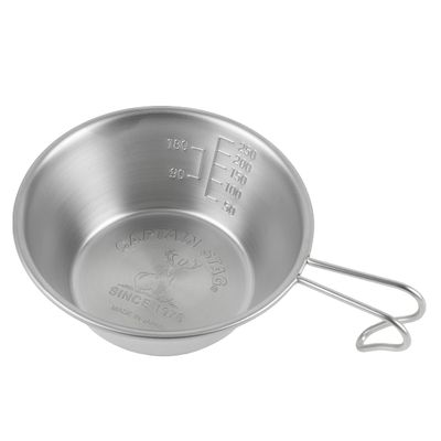 [Amazon.co.jp Limited] Captain Stag UY-7016 Shera Cup, 11.8 fl oz (320 ml), Stainless Steel, Made in Japan, Made in Tsubame Sanjo, Silver (Spiral Finish)