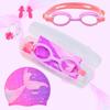 AuSletie Kids Swim Caps for Girls, Silicone Waterproof Swimming Cap for Kids, Durable Comfortable Swimming Caps for Girls view 3