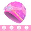 AuSletie Kids Swim Caps for Girls, Silicone Waterproof Swimming Cap for Kids, Durable Comfortable Swimming Caps for Girls view 4