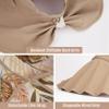 Koreshion Women Ponytail Sun Hat Reversible Fishing Hat Foldable Bowknot Summer Hat UPF 50+ Beach Cap Wide Brim Bucket Hat Khaki view 3