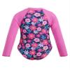 Nikiikoo Kids Girls Long Sleeve One Piece Swimsuits Zipper Rash Guard Swimwear UV Protection Bathing Suit Rose 8 Years view 2